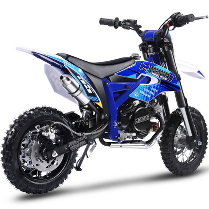 MotoTec Hooligan 60cc 4-Stroke Gas Dirt Bike Blue - view 3