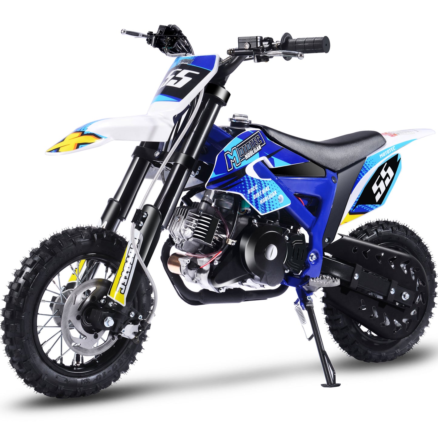 MotoTec Hooligan 60cc 4-Stroke Gas Dirt Bike Blue - view 6
