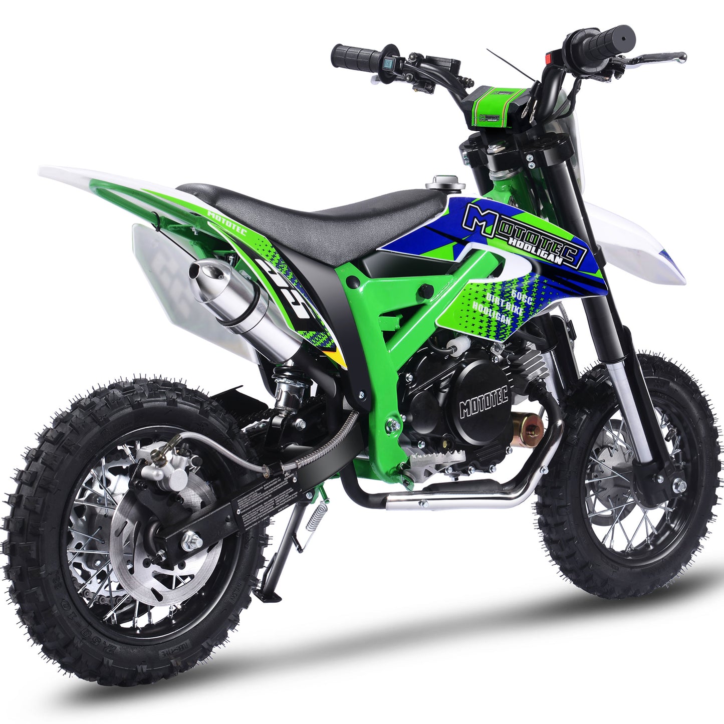 MotoTec Hooligan 60cc 4-Stroke Gas Dirt Bike Green - view 3