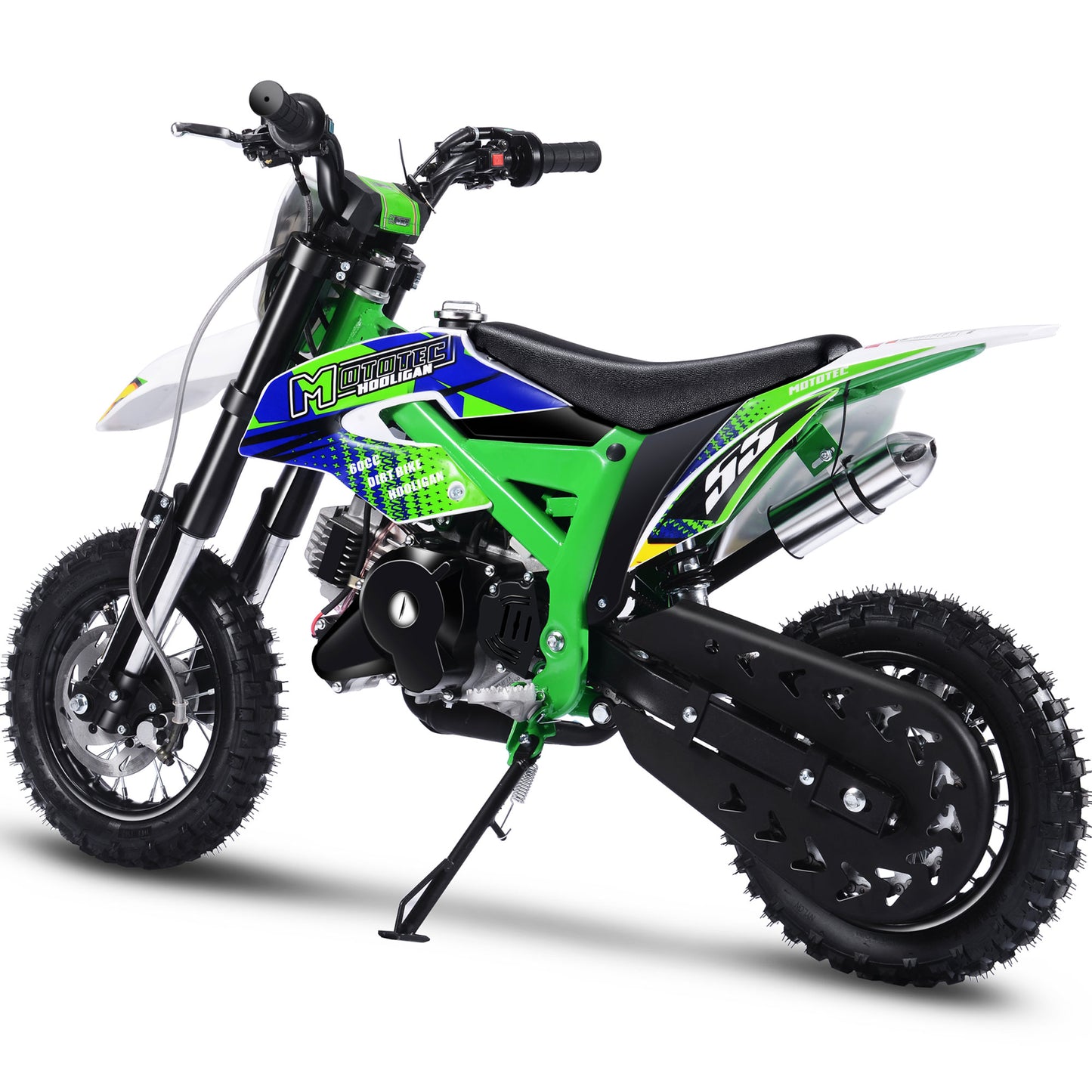 MotoTec Hooligan 60cc 4-Stroke Gas Dirt Bike Green - view 4
