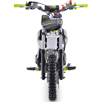 MotoTec X1 110cc 4-Stroke Gas Dirt Bike Green - view 4