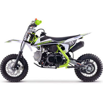 MotoTec X1 110cc 4-Stroke Gas Dirt Bike Green - view 5