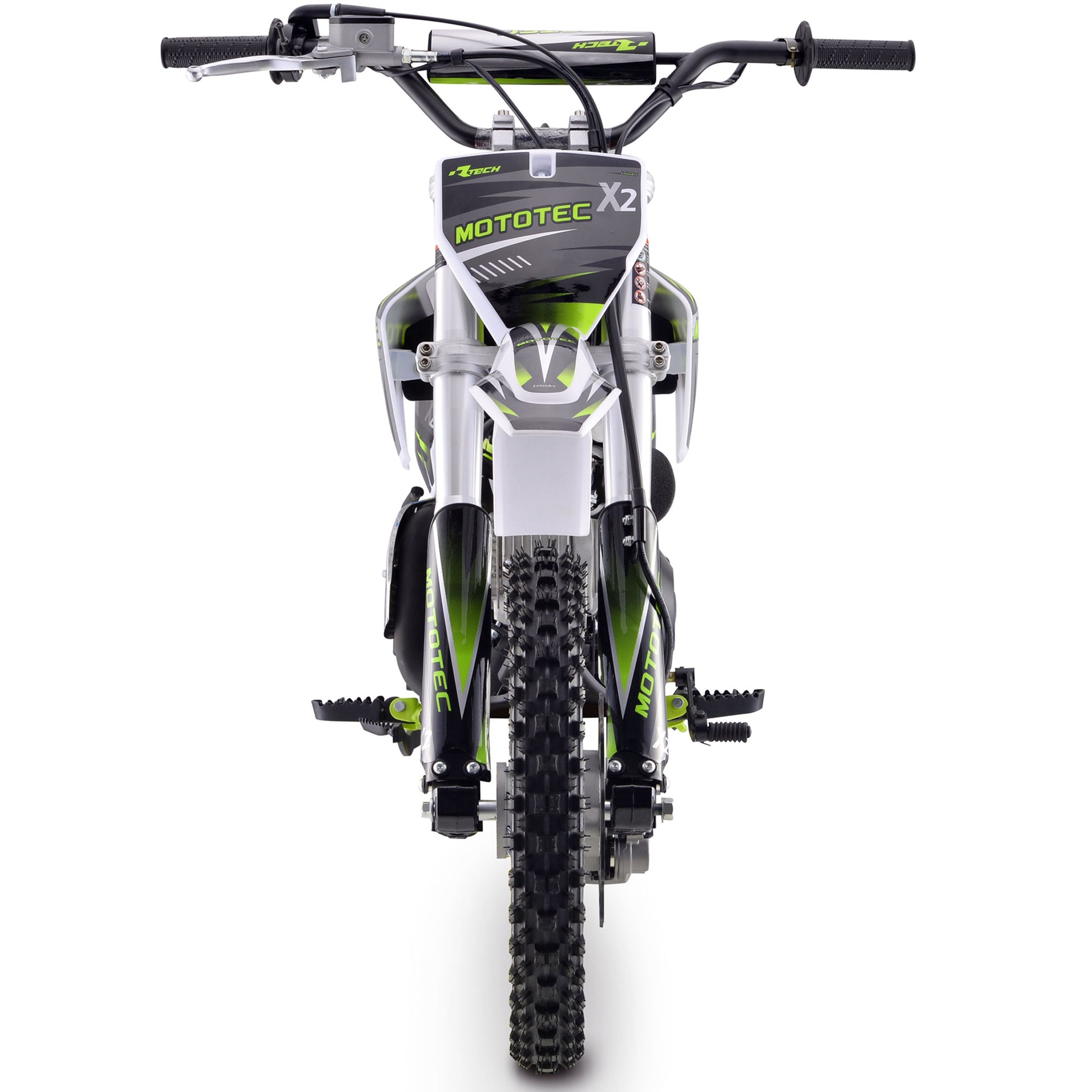 MotoTec X2 110cc 4-Stroke Gas Dirt Bike Green - view 4