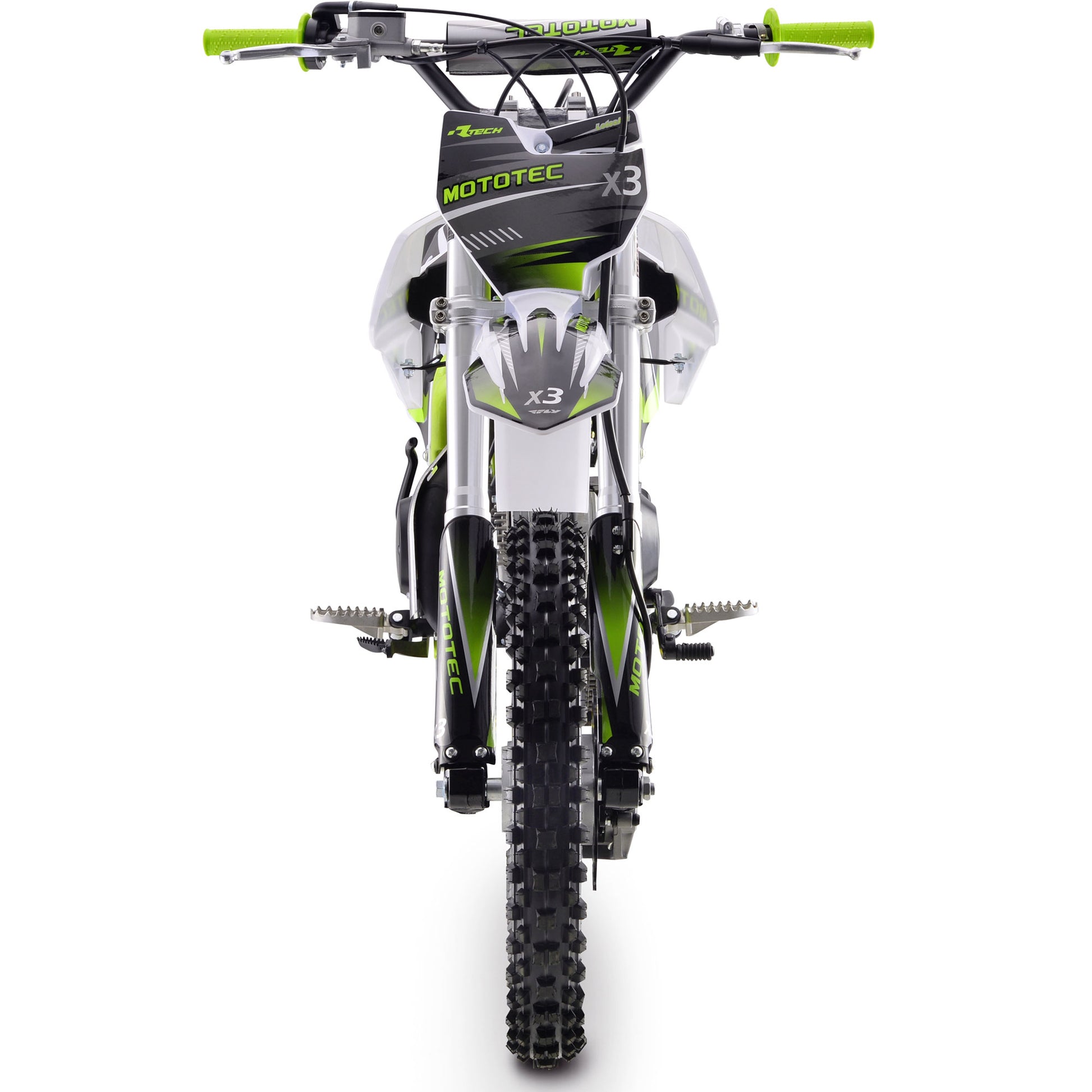 MotoTec X3 125cc 4-Stroke Gas Dirt Bike Green - view 4