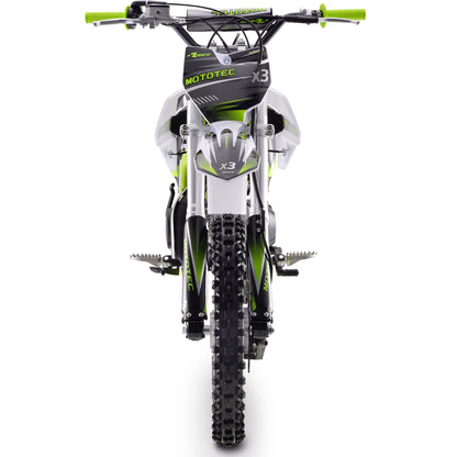 MotoTec X3 125cc 4-Stroke Gas Dirt Bike Green - view 4