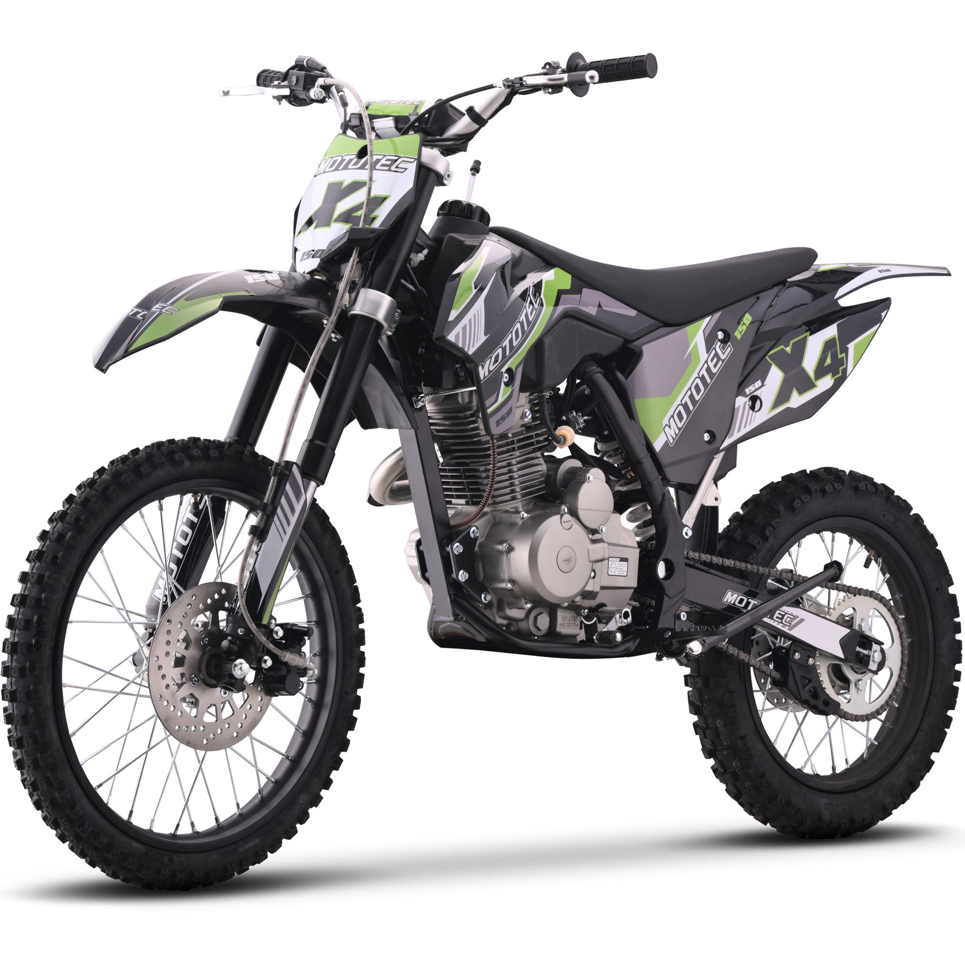 MotoTec X4 150cc 4-Stroke Gas Dirt Bike Black - view 4