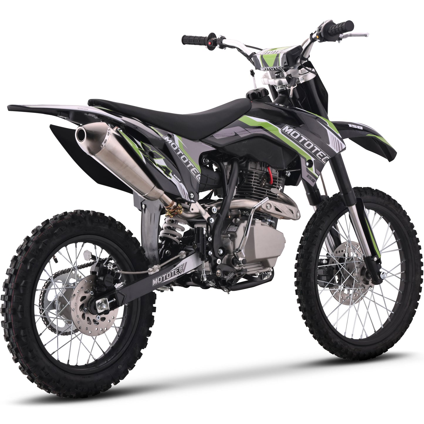 MotoTec X4 150cc 4-Stroke Gas Dirt Bike Black - view 5