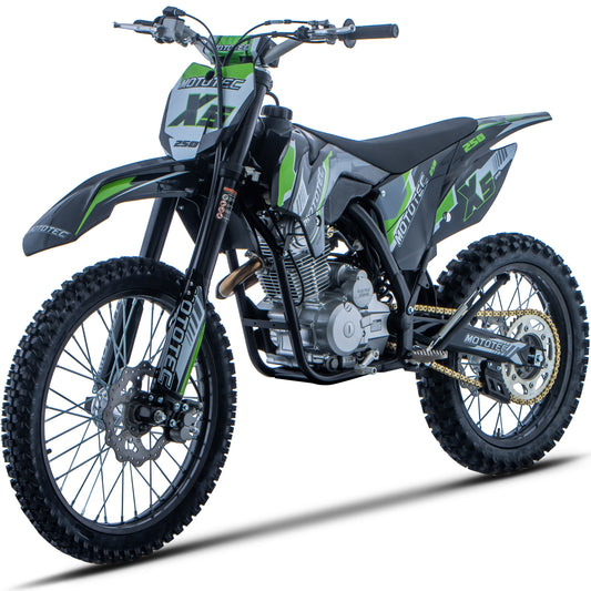 MotoTec X5 250cc 4-Stroke Gas Dirt Bike Black - view 2