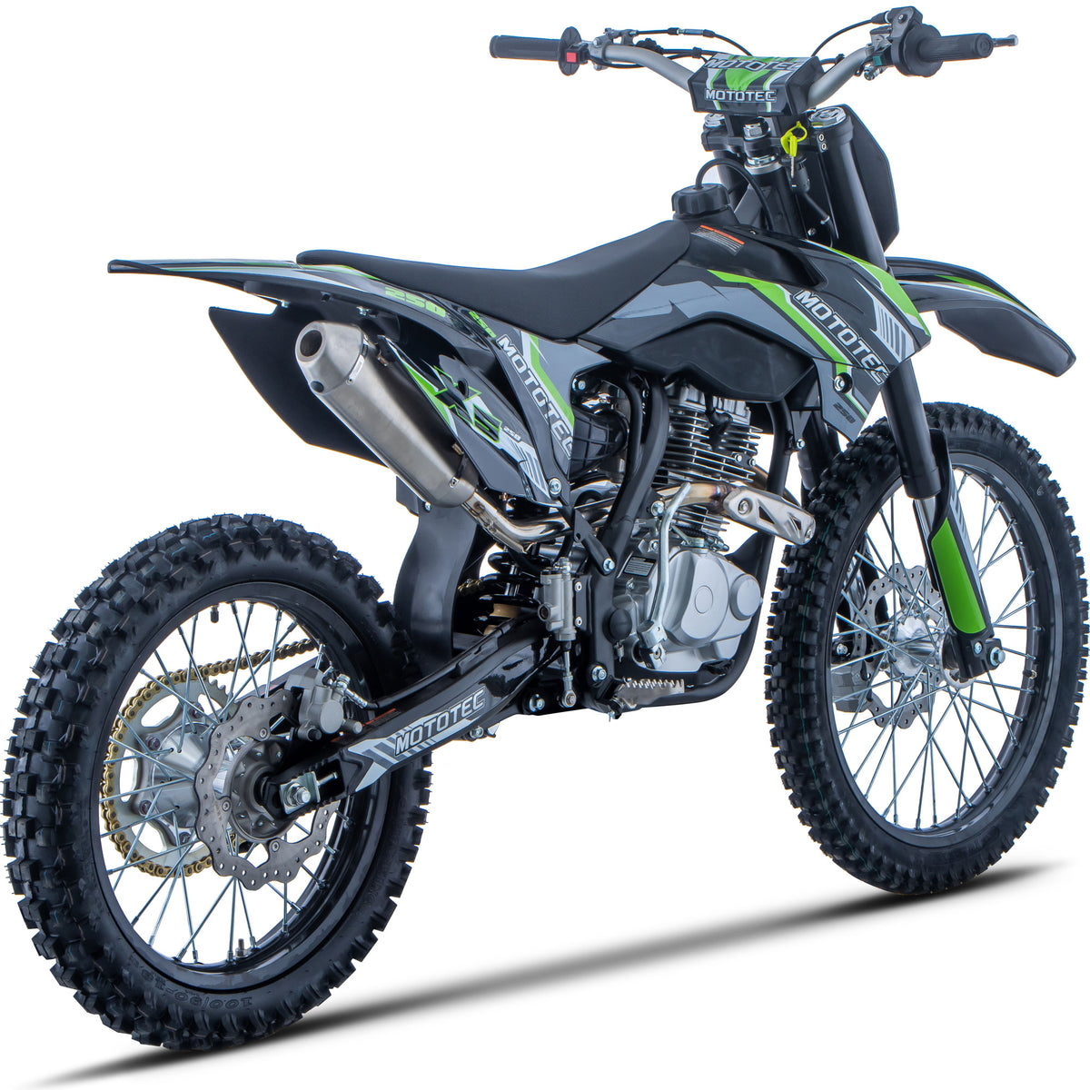 MotoTec X5 250cc 4-Stroke Gas Dirt Bike Black - view 4
