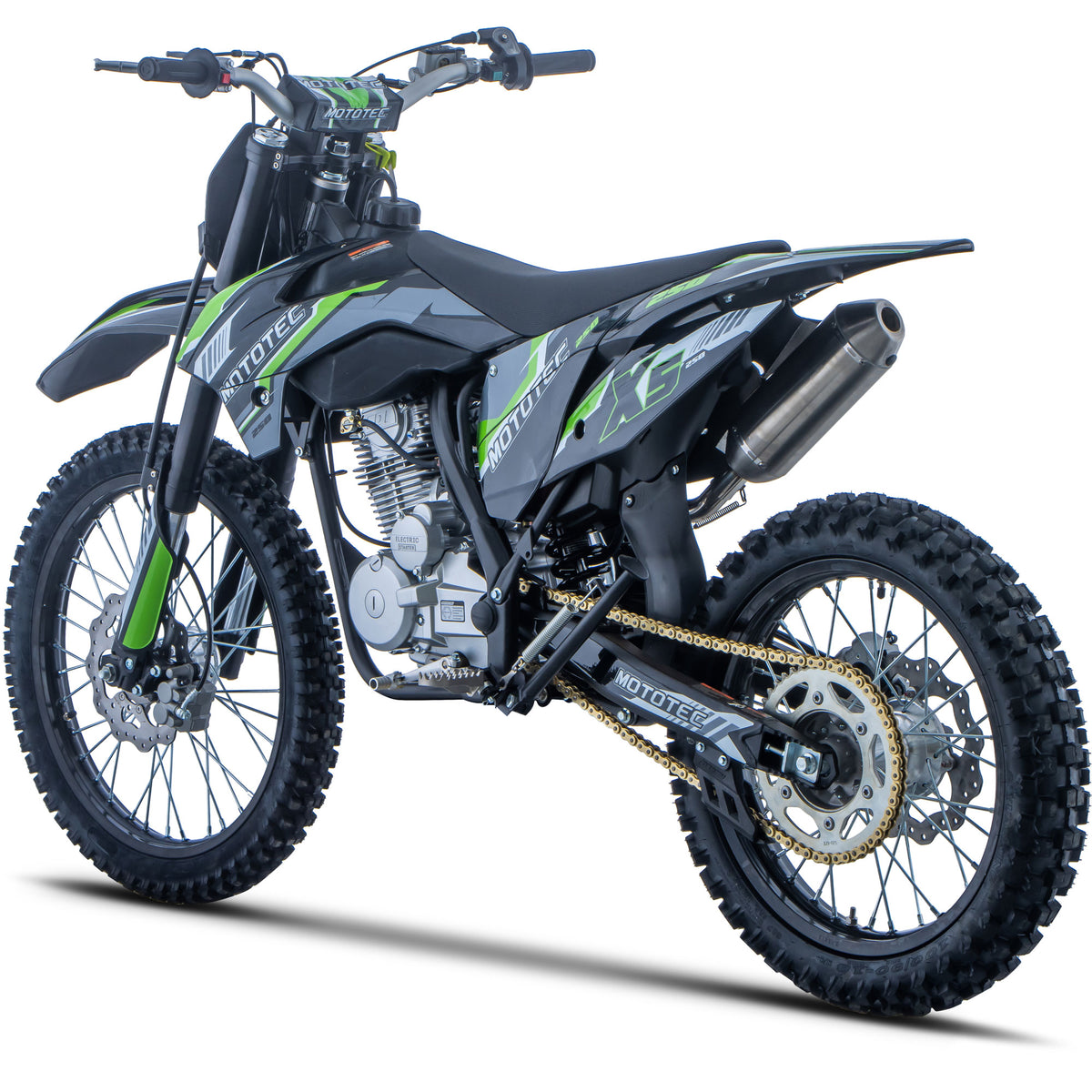 MotoTec X5 250cc 4-Stroke Gas Dirt Bike Black - view 5