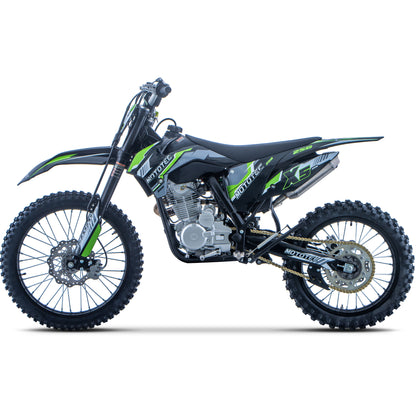 MotoTec X5 250cc 4-Stroke Gas Dirt Bike Black - view 6