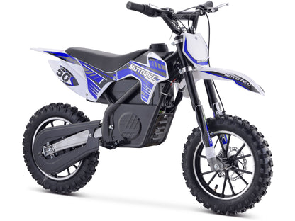MotoTec 24V 500W Gazella Electric Dirt Bike Blue