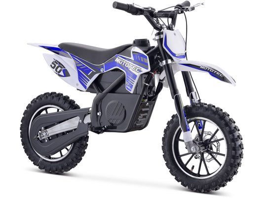 MotoTec 24V 500W Gazella Electric Dirt Bike Blue