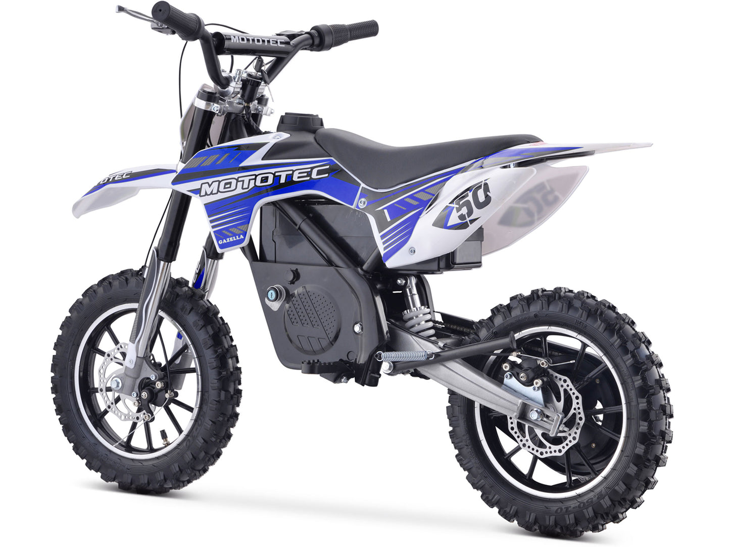 MotoTec 24V 500W Gazella Electric Dirt Bike Blue - view 4
