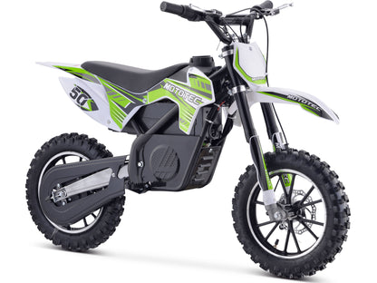 MotoTec 24V 500W Gazella Electric Dirt Bike Green