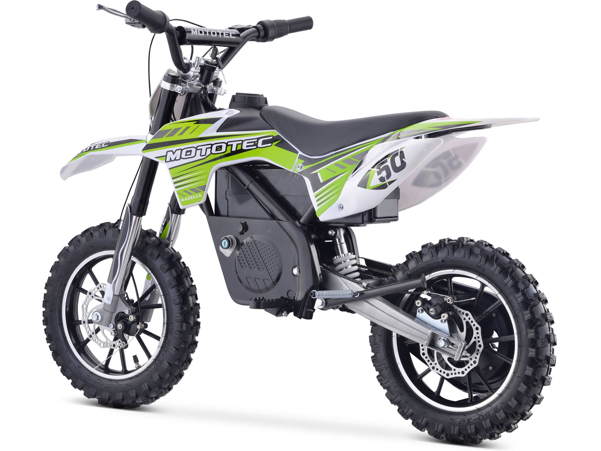 MotoTec 24V 500W Gazella Electric Dirt Bike Green - view 4
