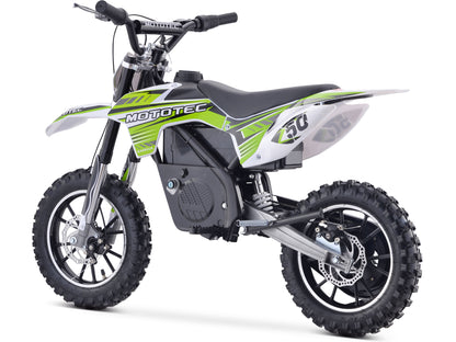 MotoTec 24V 500W Gazella Electric Dirt Bike Green - view 4