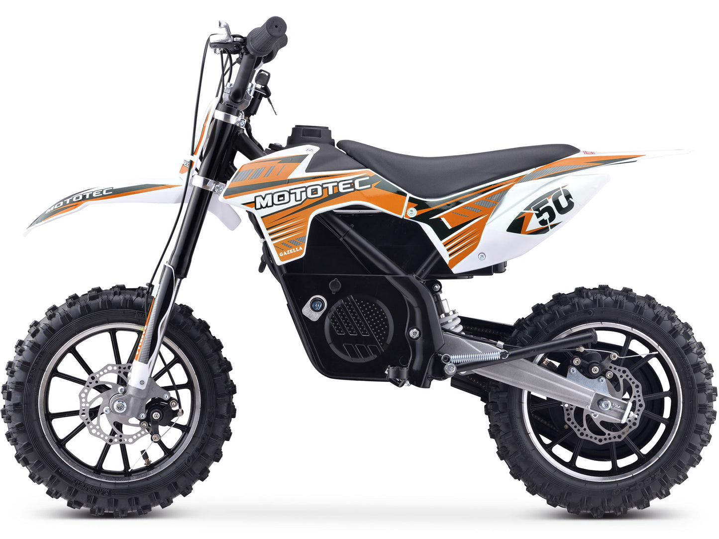 MotoTec 24V 500W Gazella Electric Dirt Bike Orange - view 2