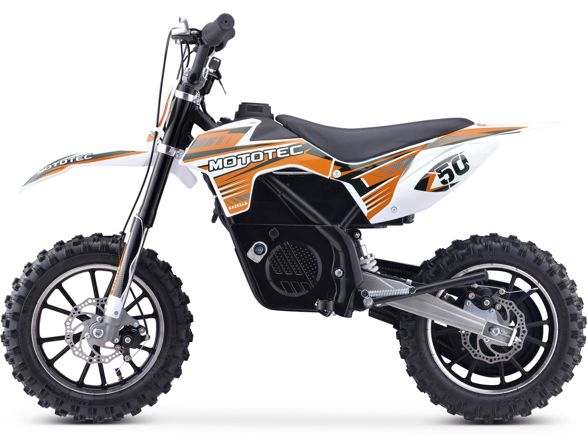 MotoTec 24V 500W Gazella Electric Dirt Bike Orange - view 2