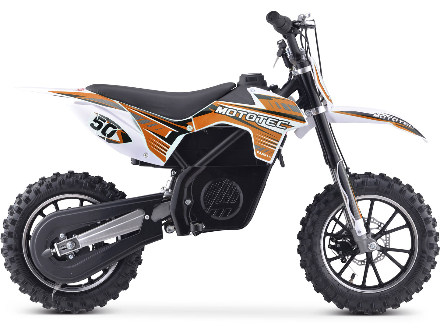MotoTec 24V 500W Gazella Electric Dirt Bike Orange - view 3