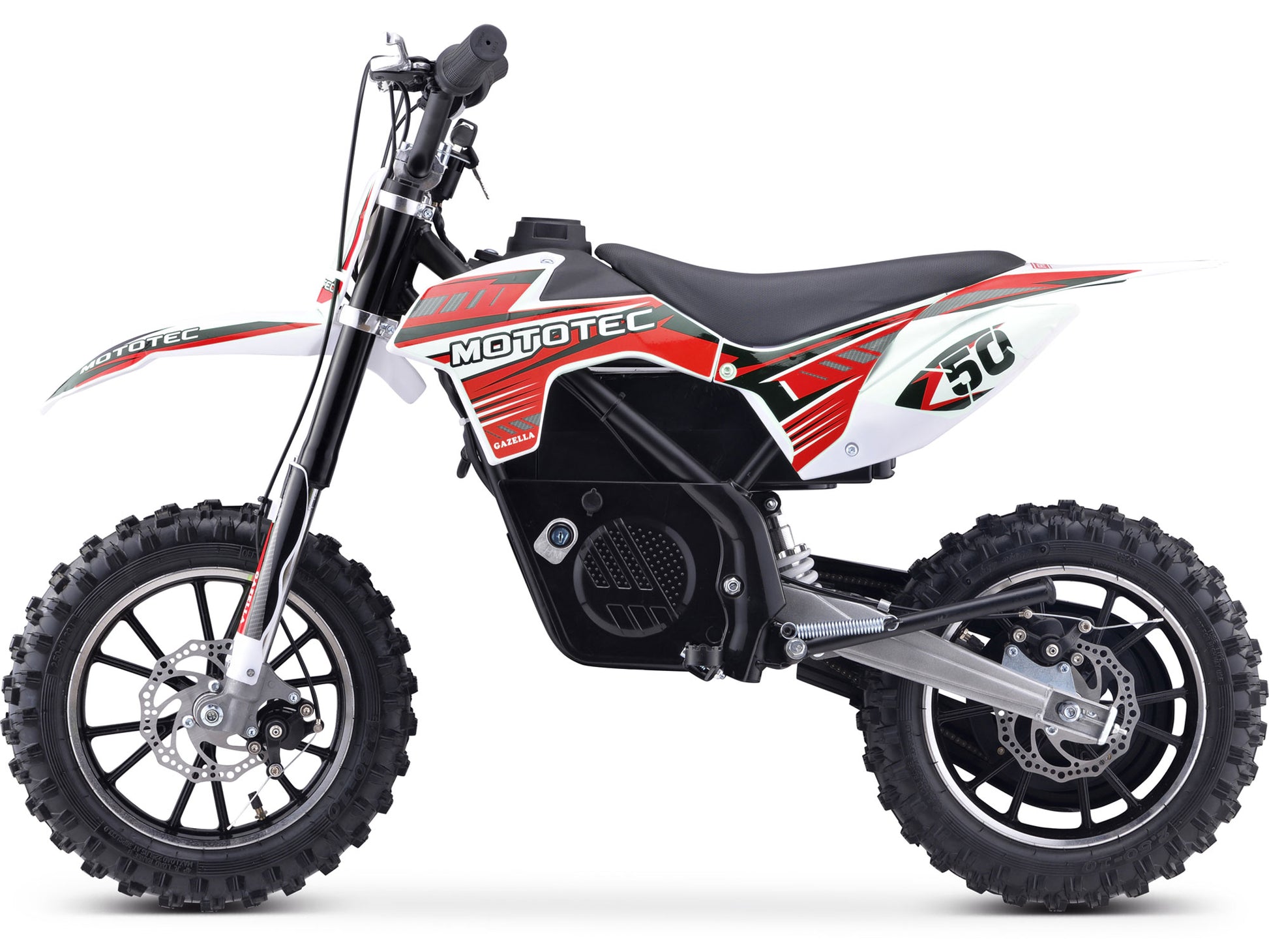 MotoTec 24V 500W Gazella Electric Dirt Bike Red - view 2