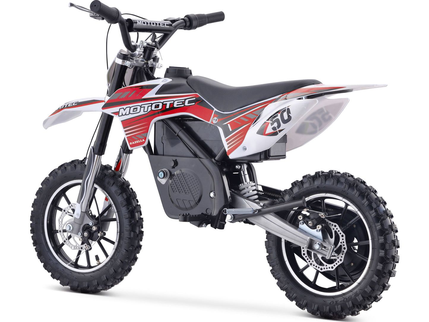 MotoTec 24V 500W Gazella Electric Dirt Bike Red - view 4