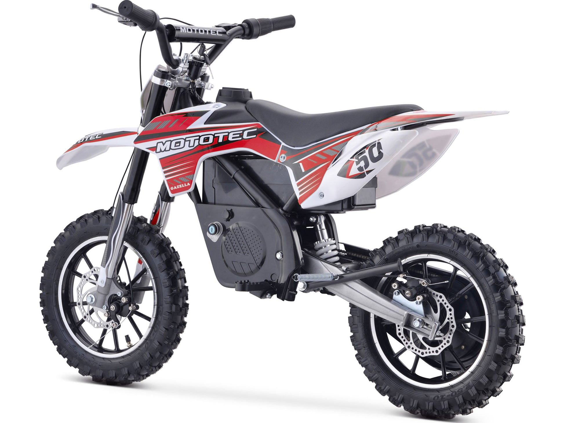 MotoTec 24V 500W Gazella Electric Dirt Bike Red - view 4