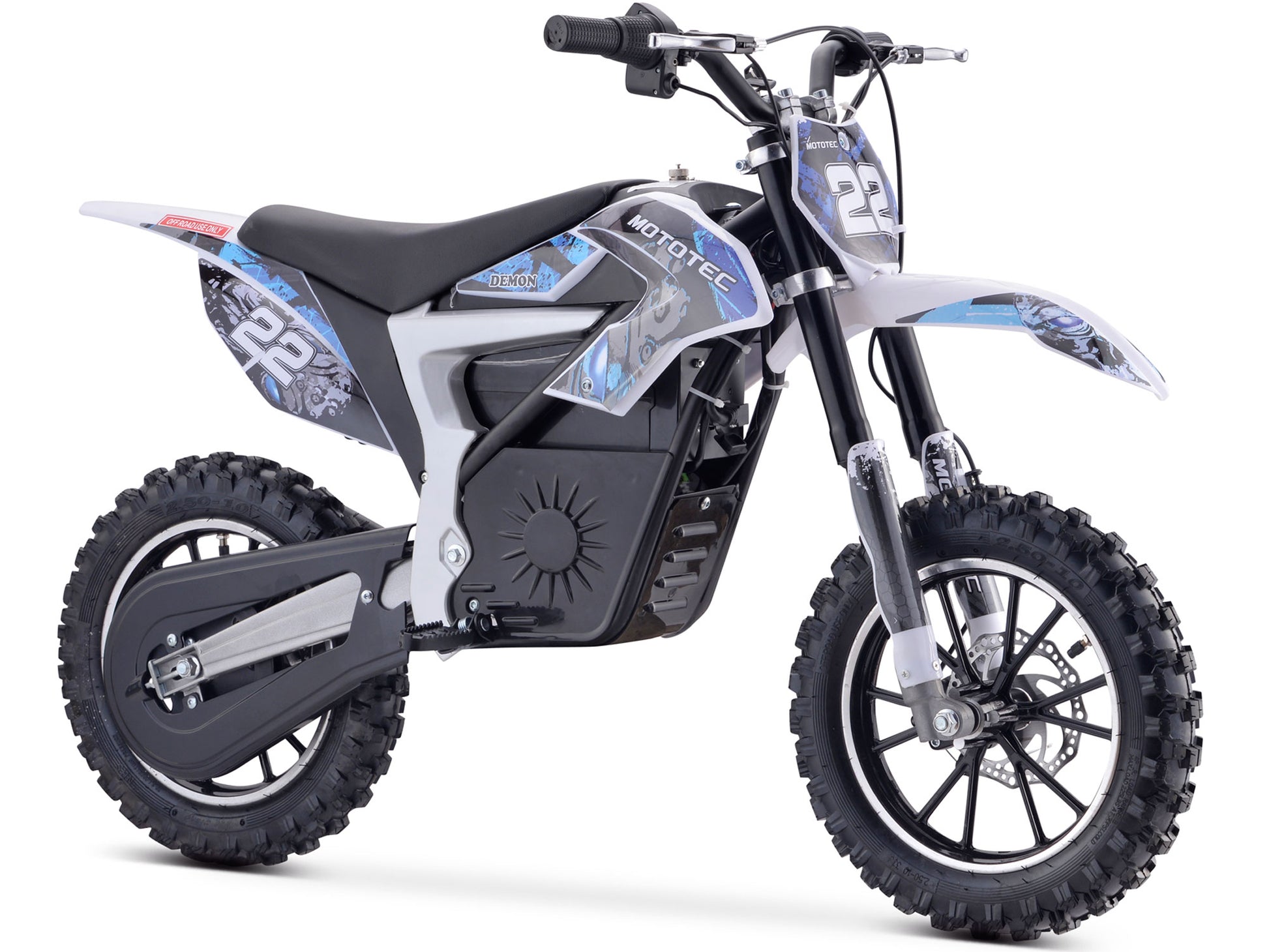 MotoTec 36V 790W Demon Electric Dirt Bike Lithium Blue