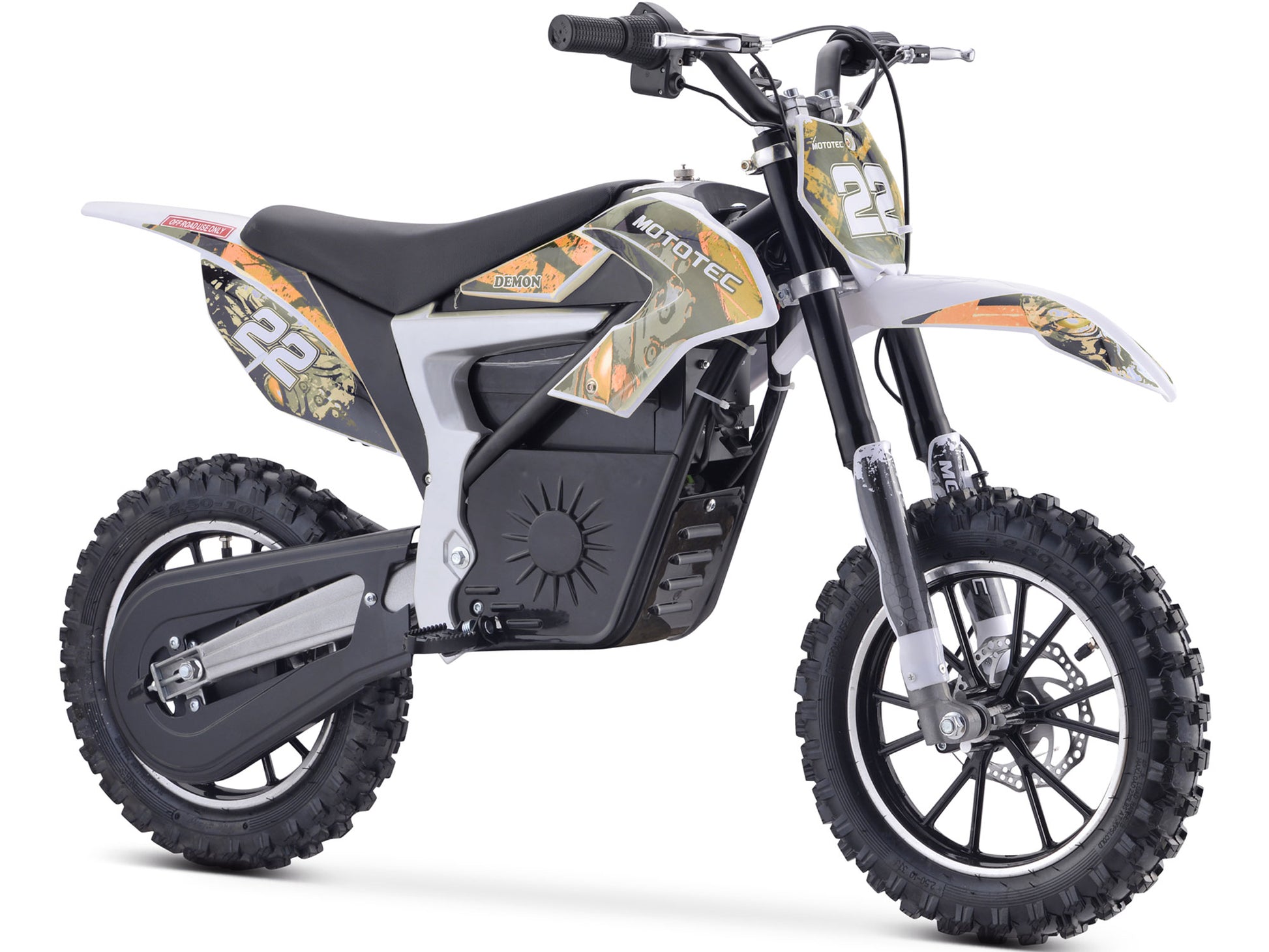MotoTec 36V 790W Demon Electric Dirt Bike Lithium Orange