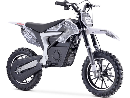 MotoTec 36V 790W Demon Electric Dirt Bike Lithium White