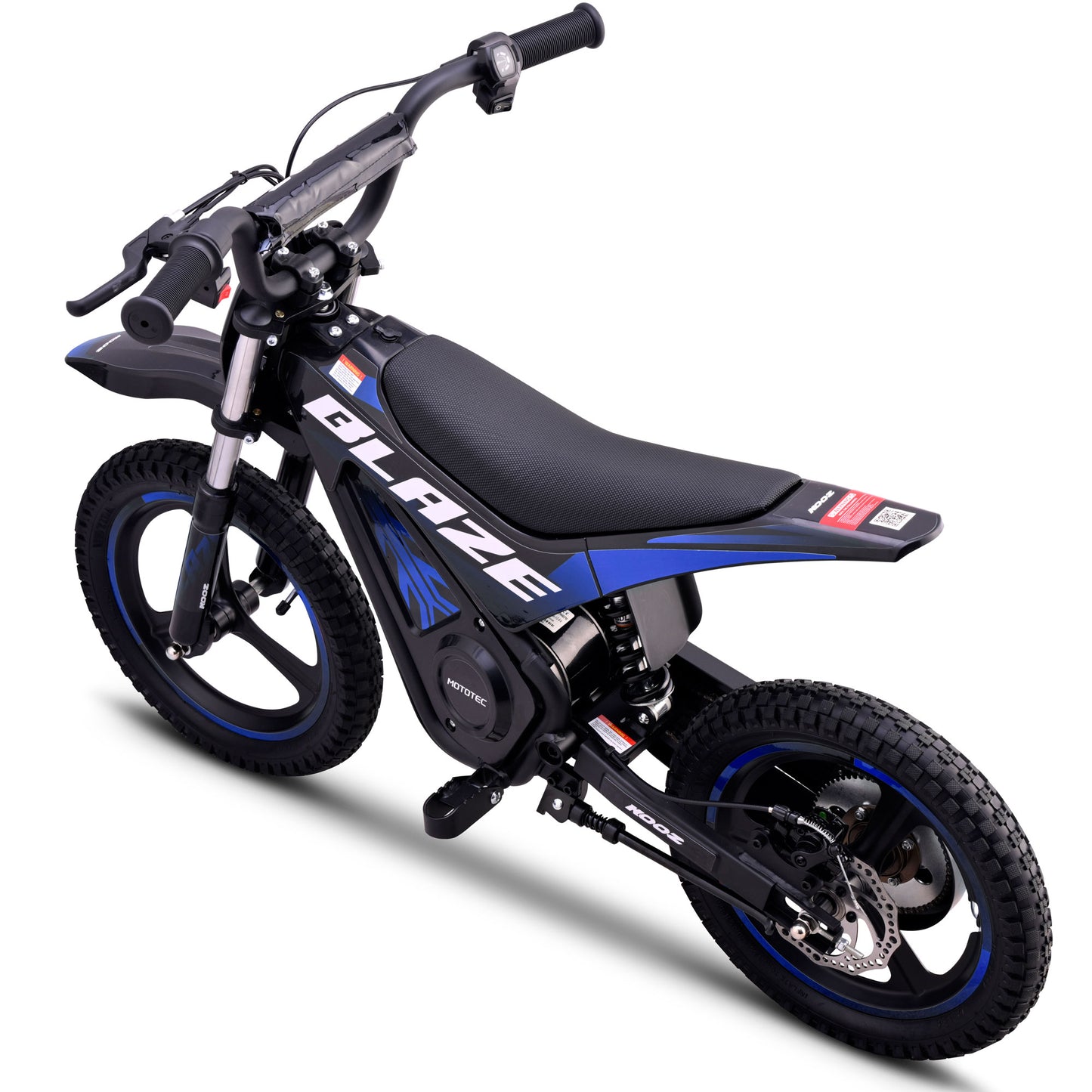 MotoTec 36V 350W Blaze Electric Dirt Bike Blue - view 4