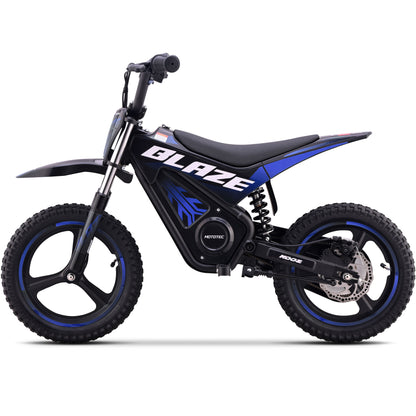 MotoTec 36V 350W Blaze Electric Dirt Bike Blue - view 6