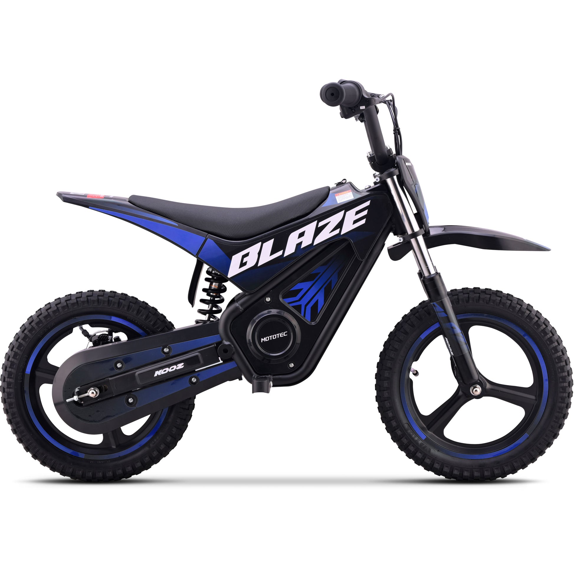 MotoTec 36V 350W Blaze Electric Dirt Bike Blue - view 7