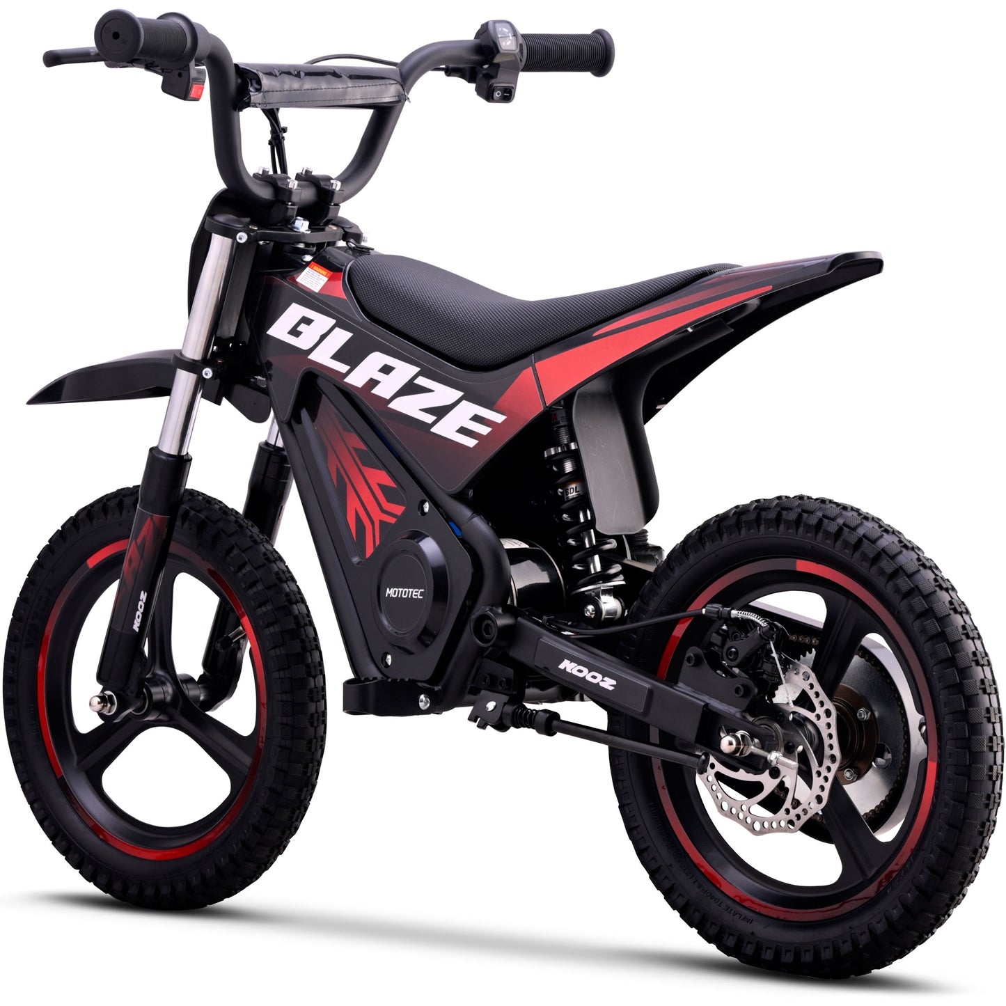 MotoTec 36V 350W Blaze Electric Dirt Bike Red - view 3