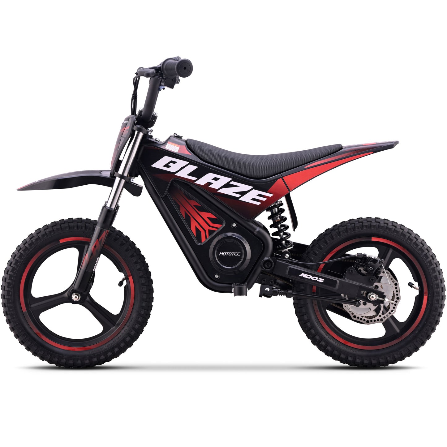 MotoTec 36V 350W Blaze Electric Dirt Bike Red - view 6