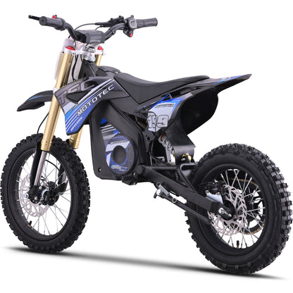 MotoTec 48V 1800W Pro Electric Dirt Bike Lithium Blue - view 3