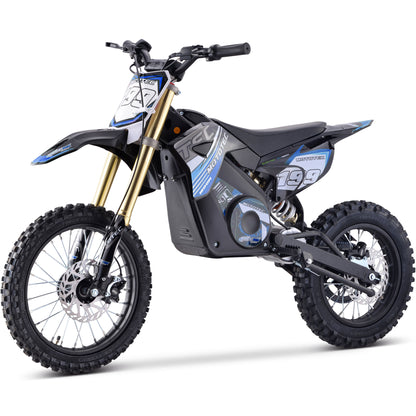 MotoTec 48V 1800W Pro Electric Dirt Bike Lithium Blue - view 4