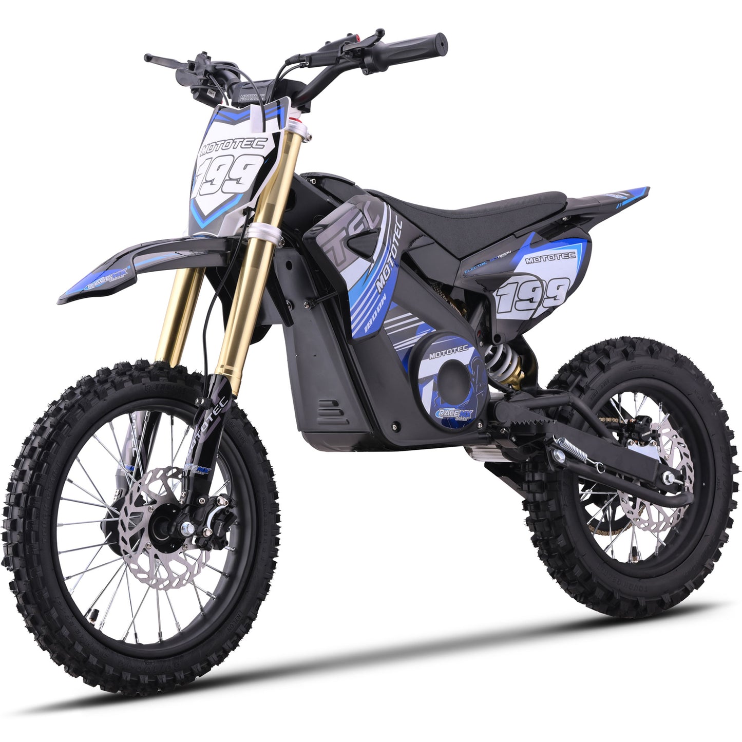 MotoTec 48V 1800W Pro Electric Dirt Bike Lithium Blue - view 5