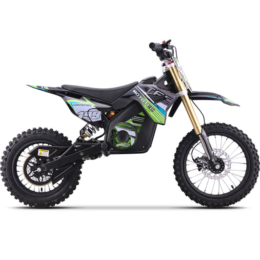 MotoTec 48V 1800W Pro Electric Dirt Bike Lithium Green - view 2