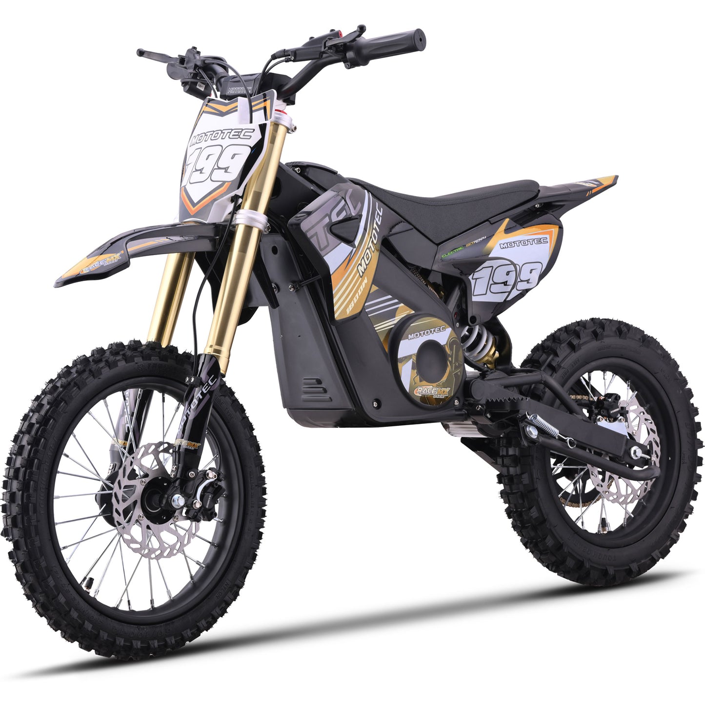 MotoTec 48V 1800W Pro Electric Dirt Bike Lithium Orange - view 5