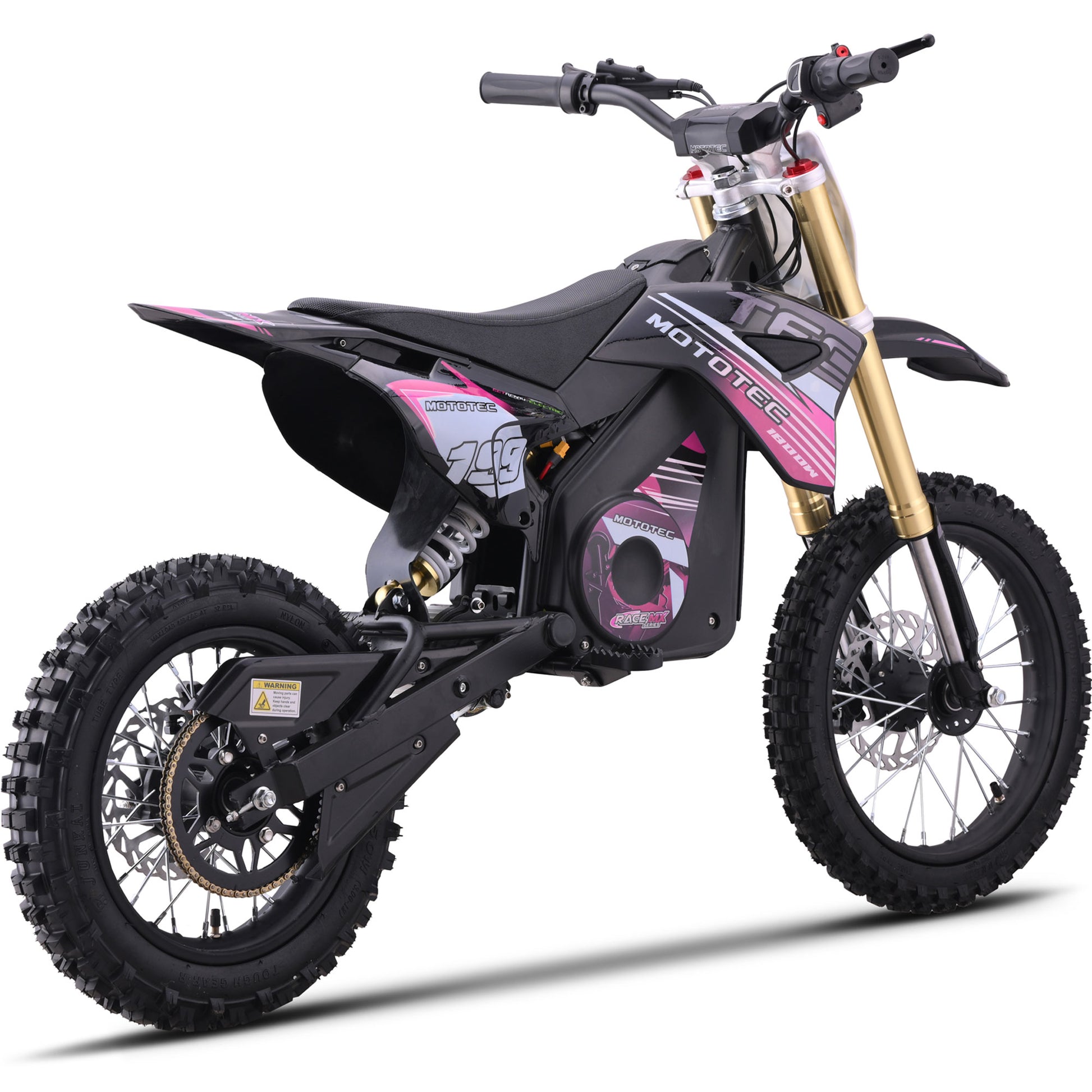 MotoTec 48V 1800W Pro Electric Dirt Bike Lithium Pink - view 4