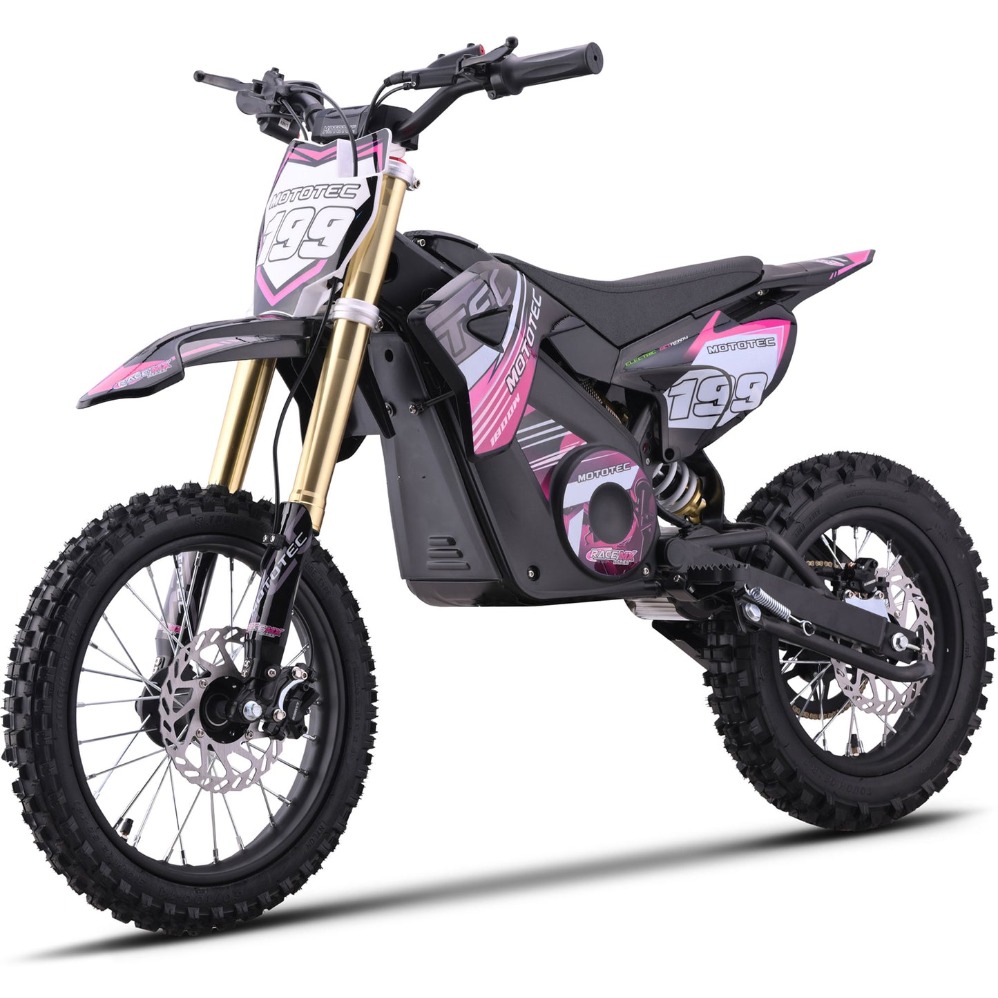 MotoTec 48V 1800W Pro Electric Dirt Bike Lithium Pink - view 5