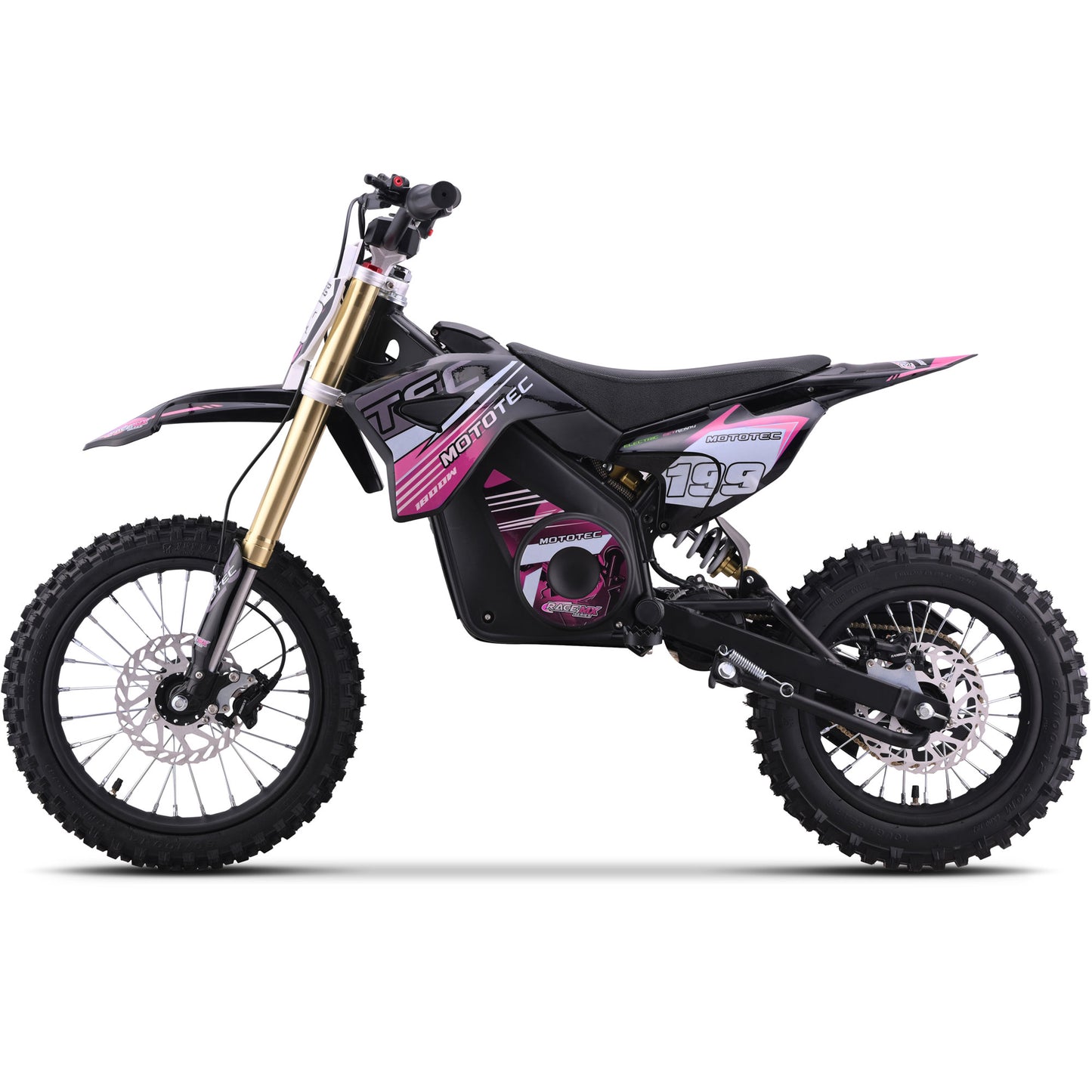 MotoTec 48V 1800W Pro Electric Dirt Bike Lithium Pink - view 6