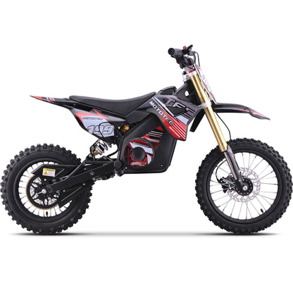 MotoTec 48V 1800W Pro Electric Dirt Bike Lithium Red - view 2