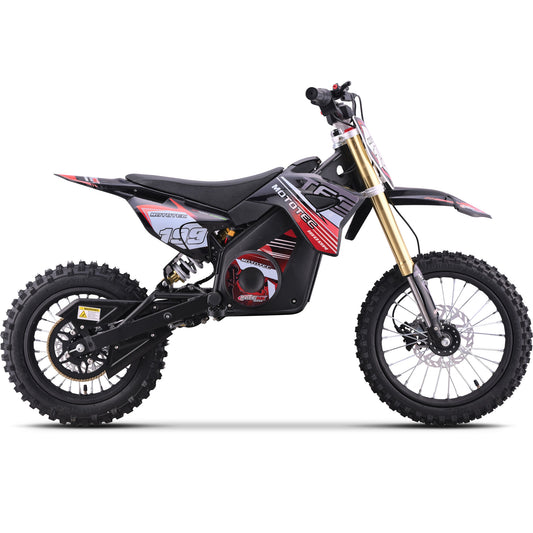 MotoTec 48V 1800W Pro Electric Dirt Bike Lithium Red - view 2