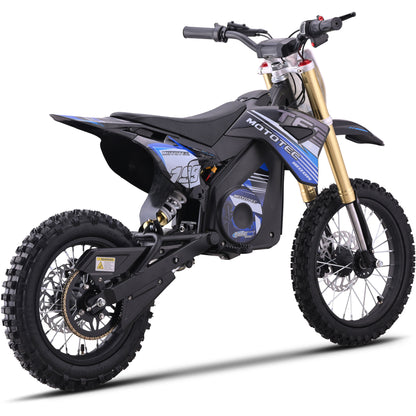 MotoTec 60V 2000W Pro Electric Dirt Bike Lithium Blue - view 4