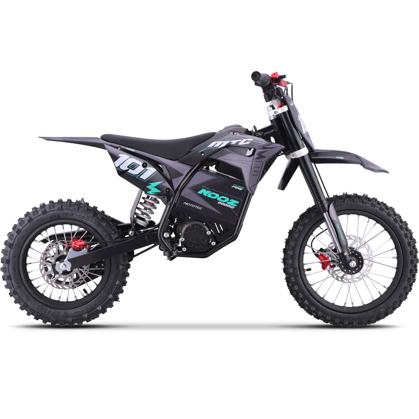 MotoTec 60V 2000W Pro Electric Dirt Bike Lithium Blue (HP115E) - view 3