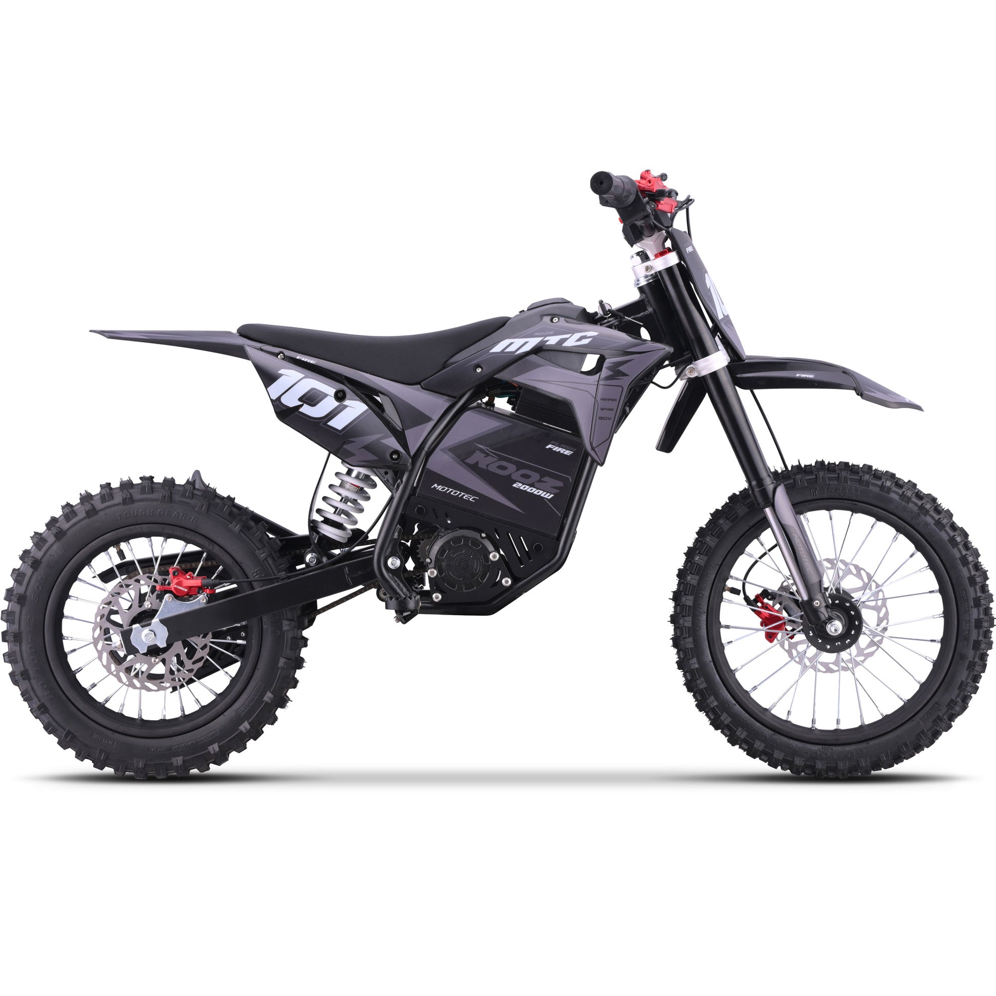 MotoTec 60V 2000W Pro Electric Dirt Bike Lithium Grey (HP115E) - view 3