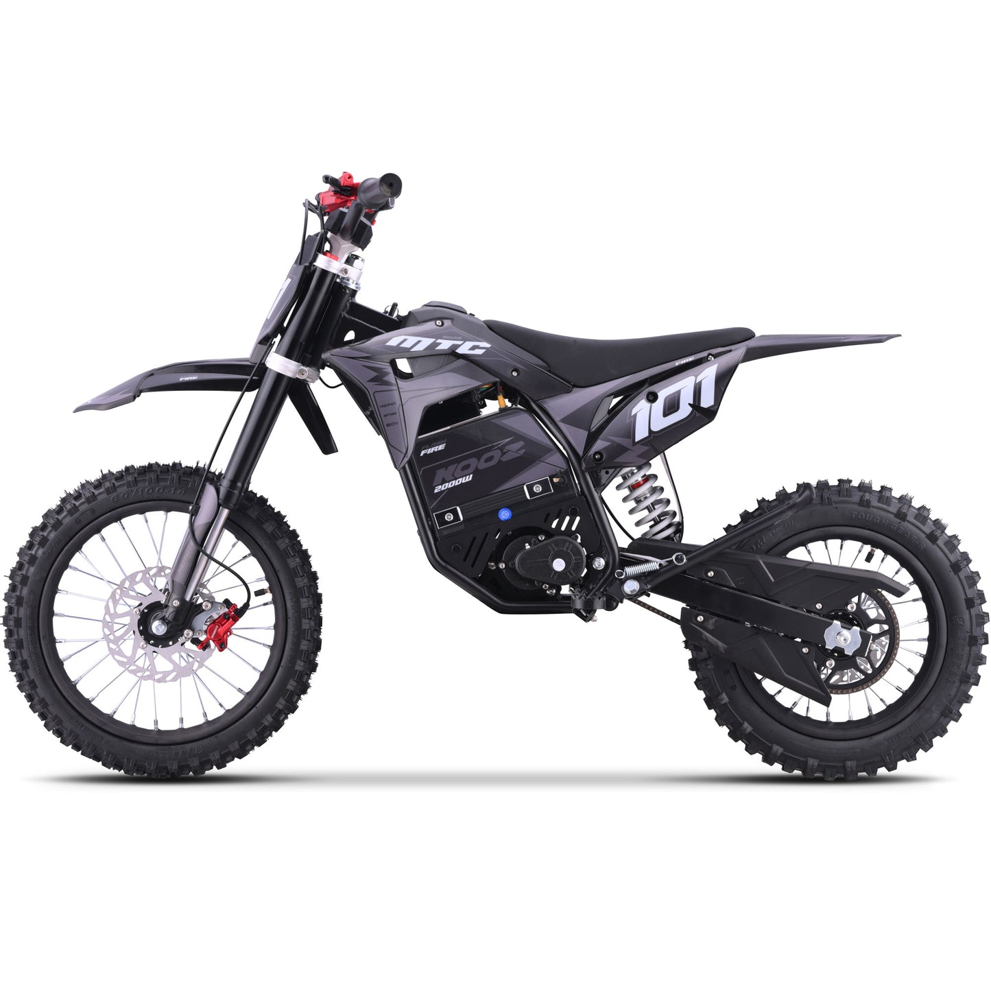 MotoTec 60V 2000W Pro Electric Dirt Bike Lithium Grey (HP115E) - view 4
