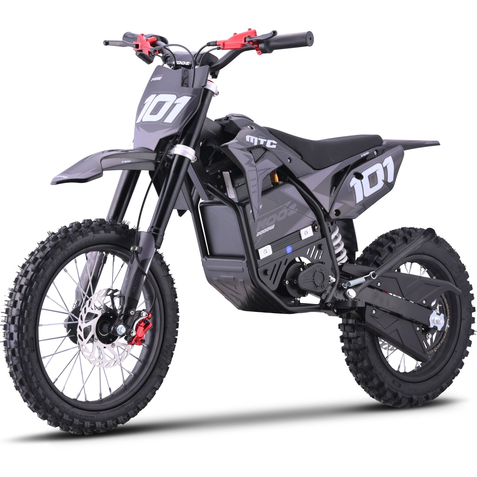 MotoTec 60V 2000W Pro Electric Dirt Bike Lithium Grey (HP115E) - view 5
